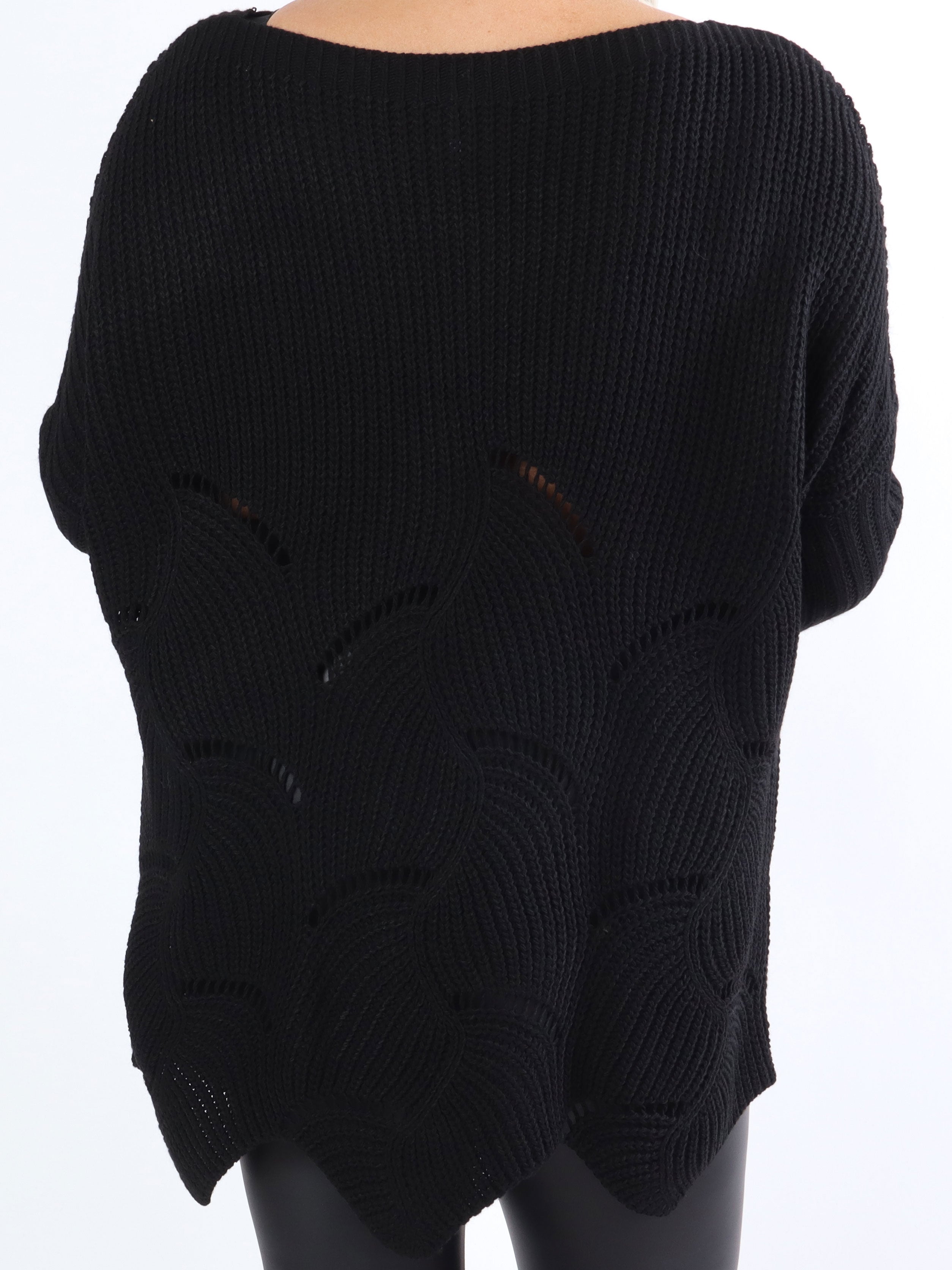 Perle - Smuk plus size strik med hvide perler